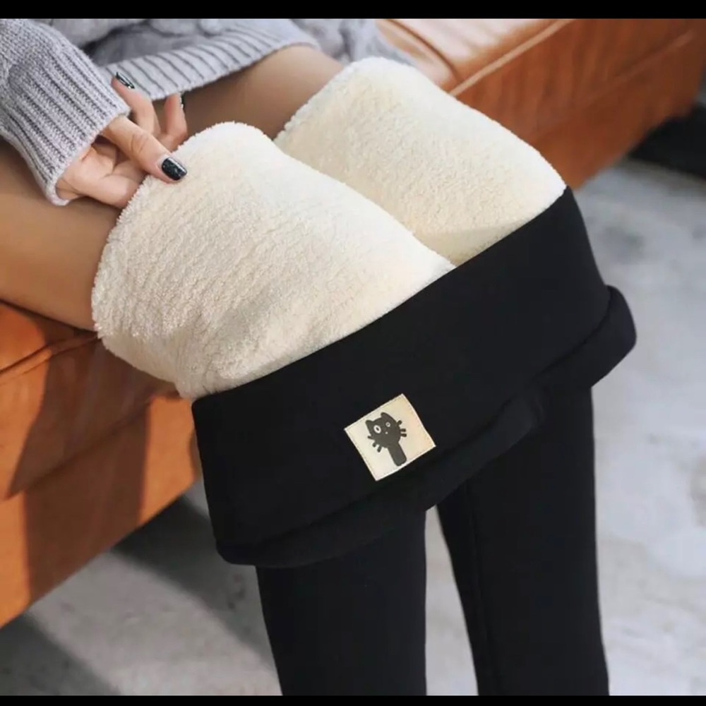 Sherpa fleece lined leggings